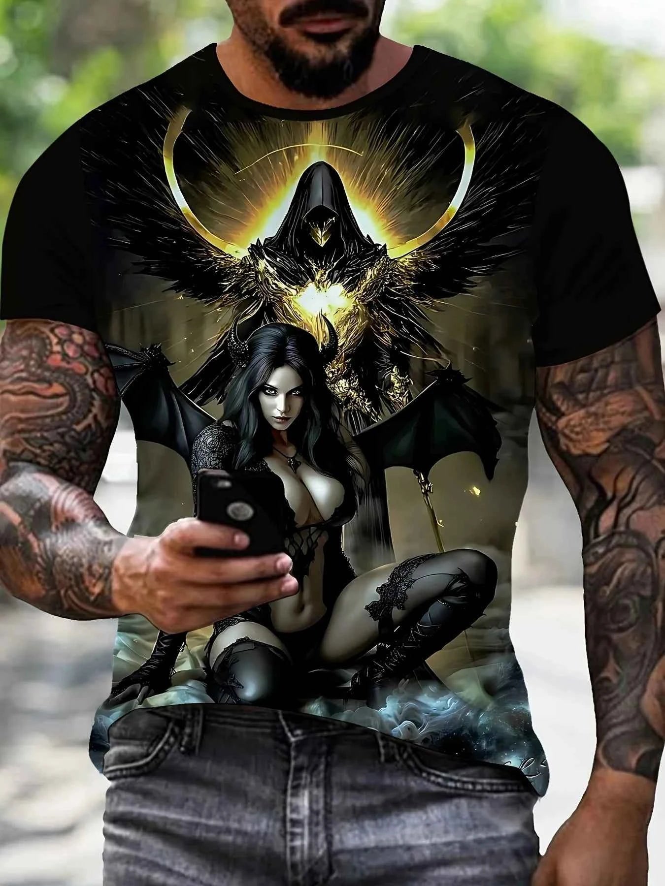T-Shirt for Men Cool Mythical Character Graphic