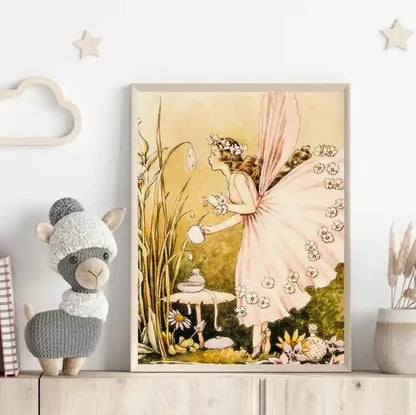 Fantasy Cute Fairy Illustration by Ida Rentou Surrealism Artwork Poster - Pedlar's Attic