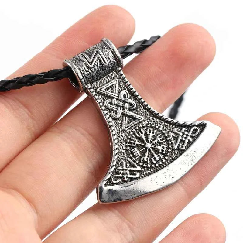 Norse Viking Scandinavian Axe Head Pendant Necklace