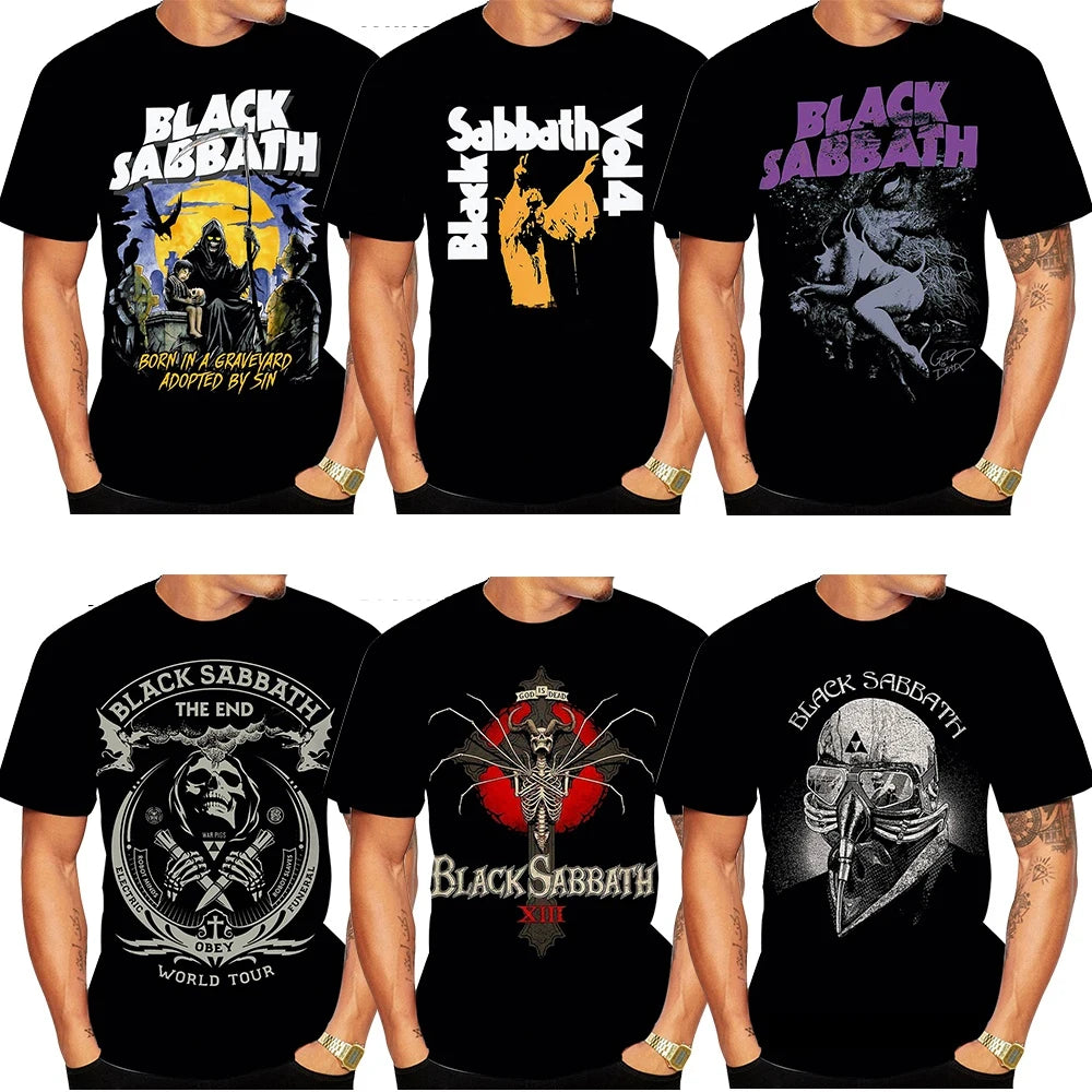 3D print black casual T-shirt