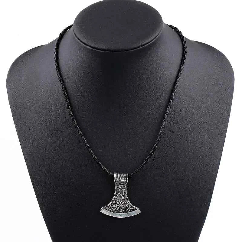 Norse Viking Scandinavian Axe Head Pendant Necklace