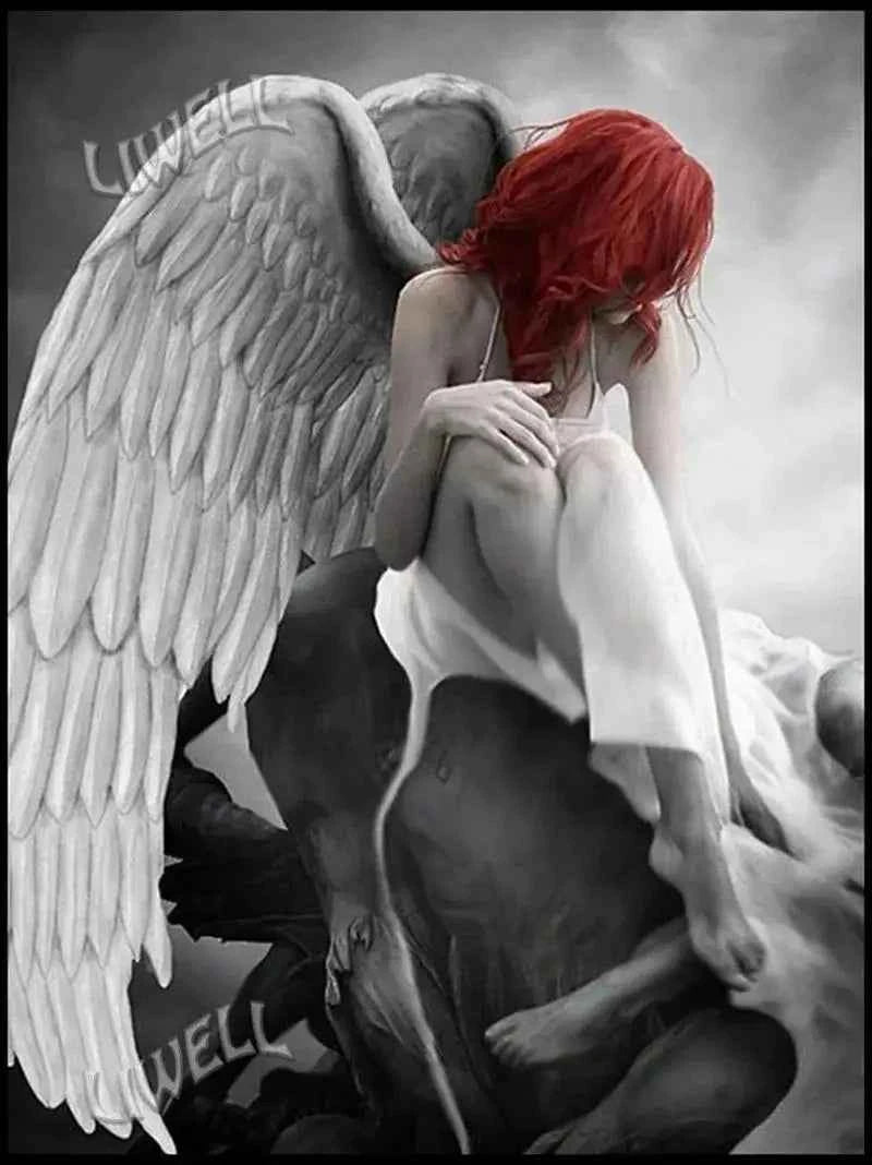 Victoria Style Skull Banquet Fallen Angels Dark Fantasy Art