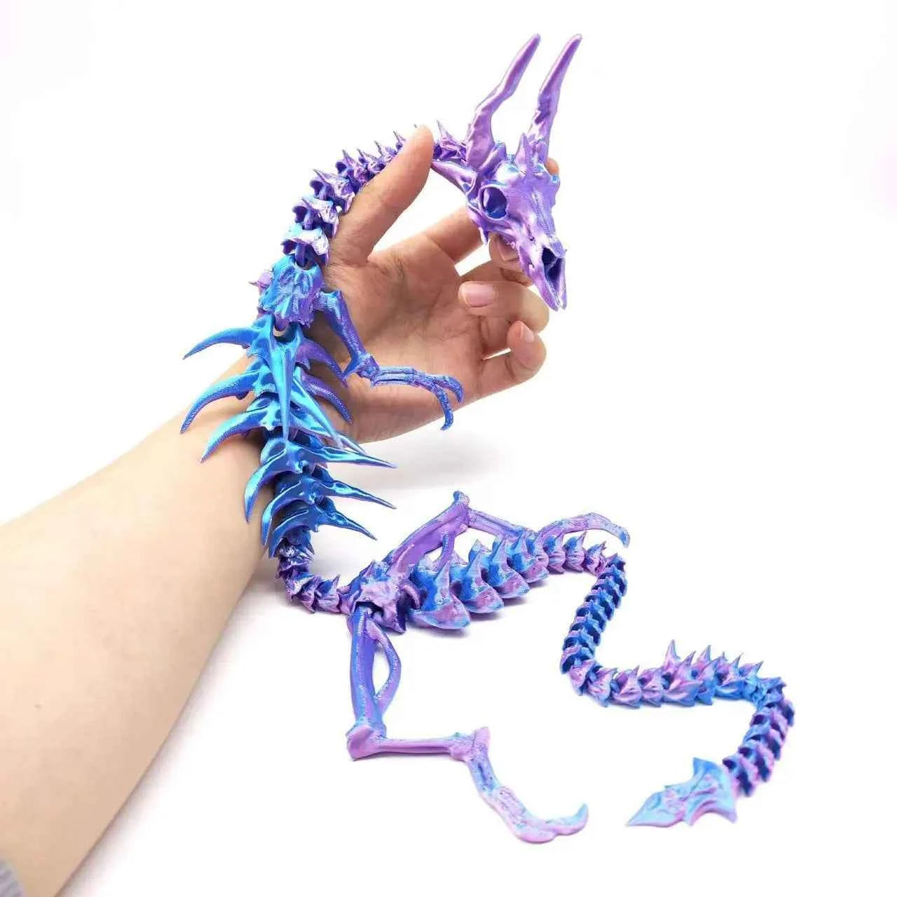 3D Printing Dragon Skeleton Model  Creative Joints Movable Desktop Craft Ornament Toys Home Decorations Gifts