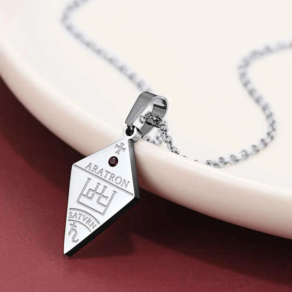 ChainsPro Stainless Steel 7pcs/ Set Seven Archangels Puzzle Necklaces Sigil Talisman Unisex Jewelry Set Gift for BFF Family