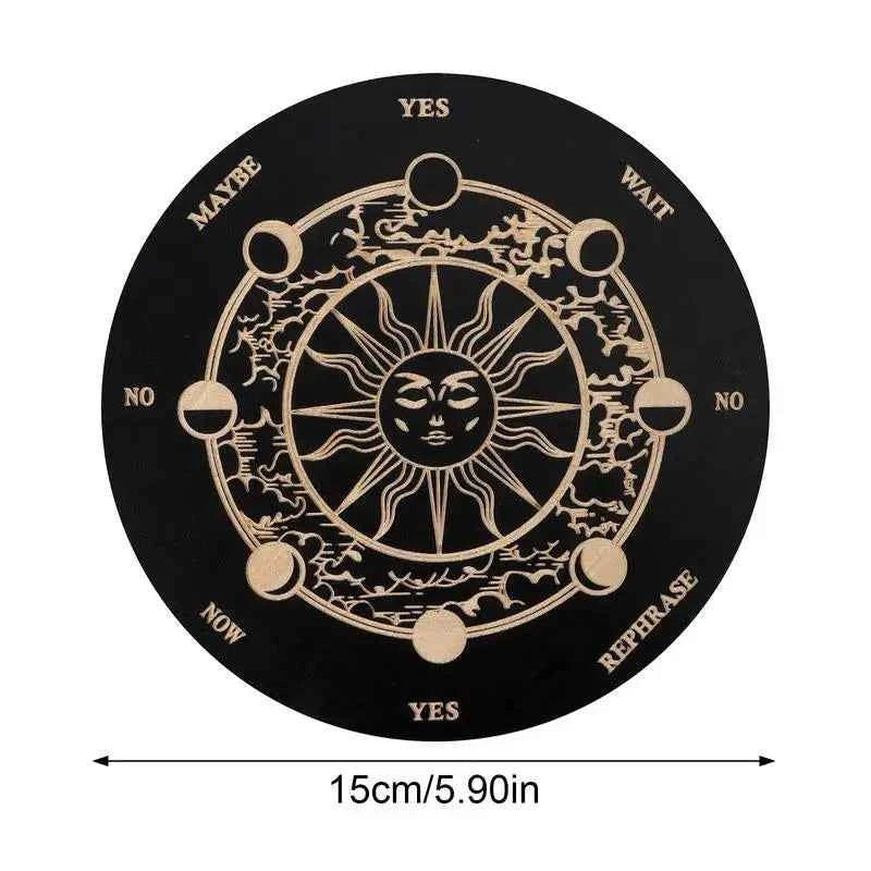 Star Pendulum Board Dowsing Divination Board Decision Maker Planchette Ouija Board Game Energy Carven Plate Witch Crafts