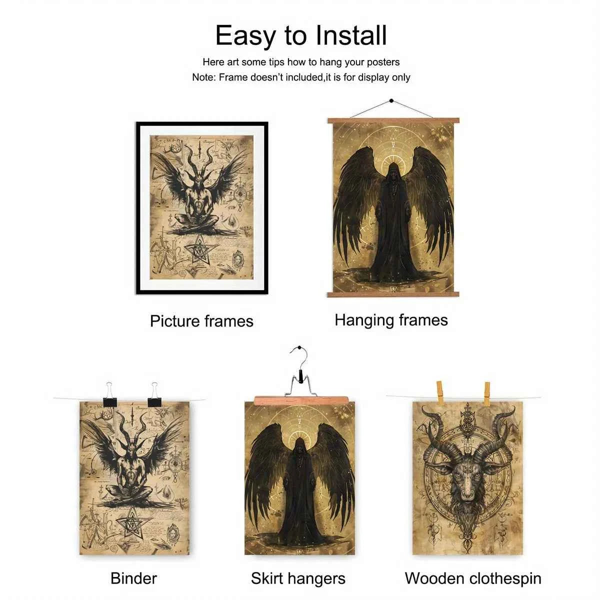 Frameless Gothic Wall Art