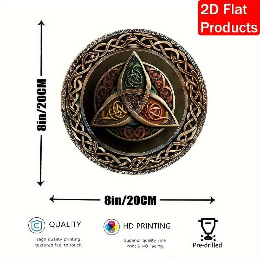 1 Piece 2D Celtic Three Curved Legs Symbol