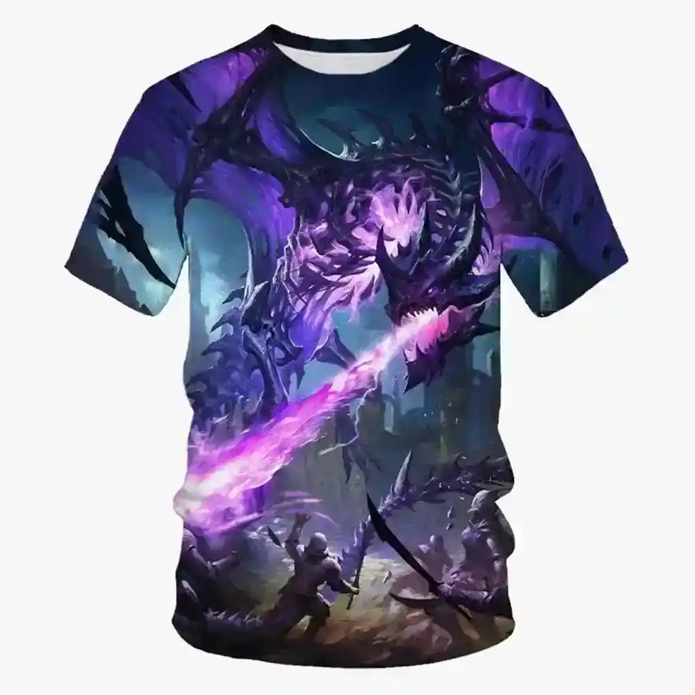 Midnight's Fire — 3D Dragon T-Shirt
