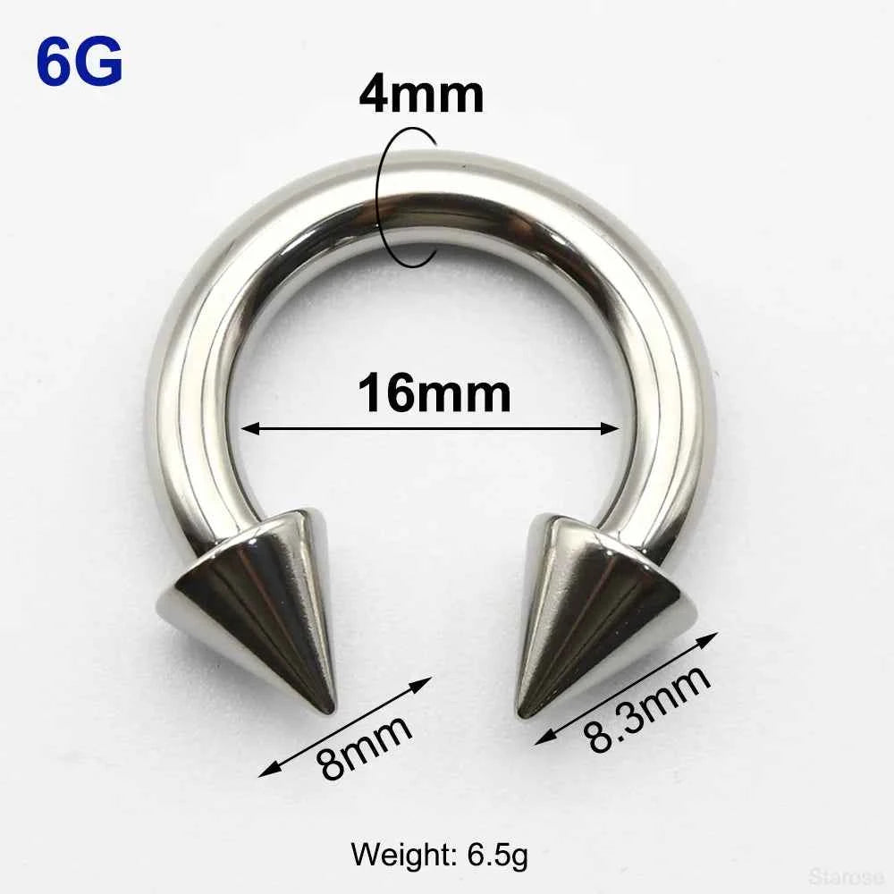 Cone Circular Barbell Piercing Septum Nose Ring Hoop Helix Earrings