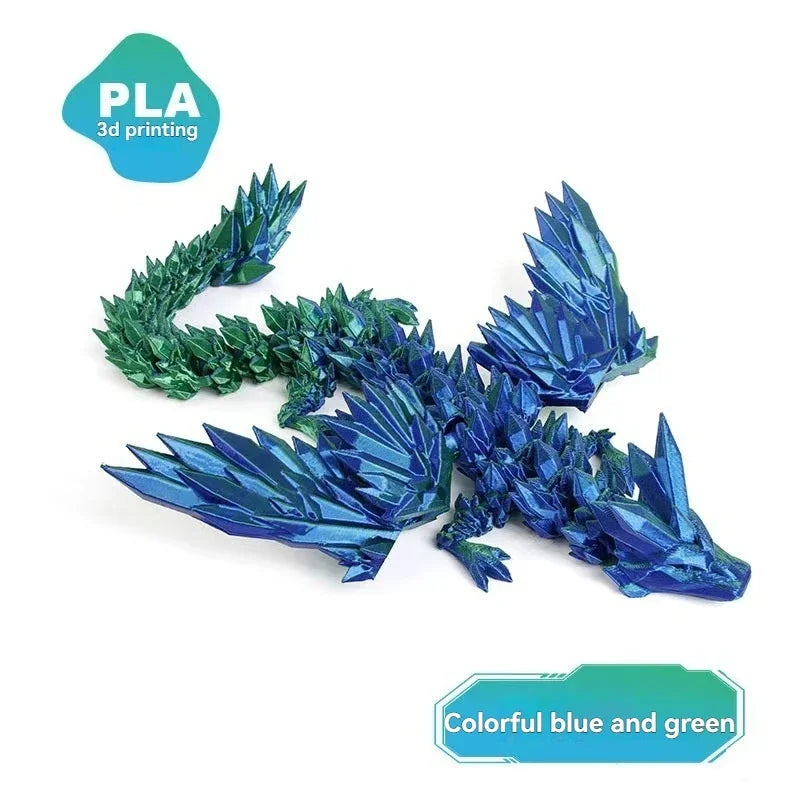 3D Printed Dragon Colorful Gem Dragon Figurines