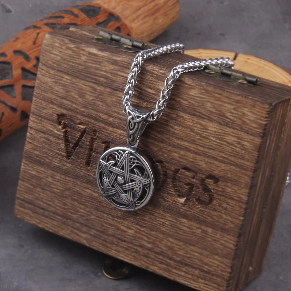 The Five-Pointed Oath — Celtic Pentagram Amulet Necklace