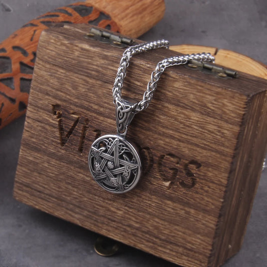 The Five-Pointed Oath — Celtic Pentagram Amulet Necklace