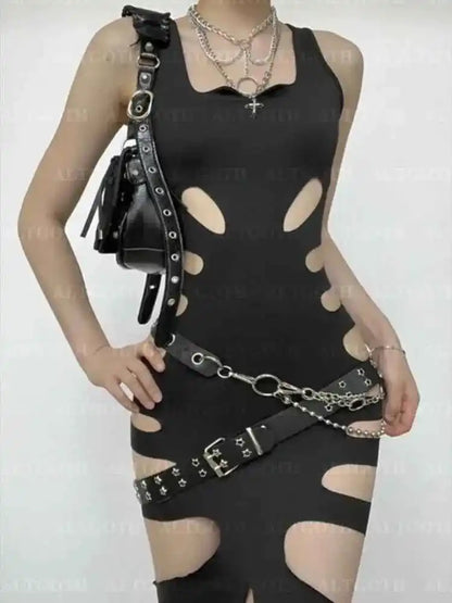 AltGoth Harajuku Gothic Dark Dress - Pedlar's Attic