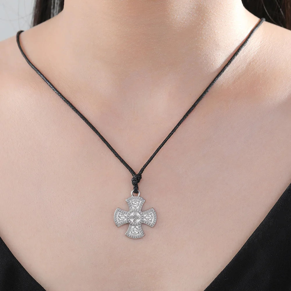 The Covenant Knot — Celtic Triquetra Cross Necklace