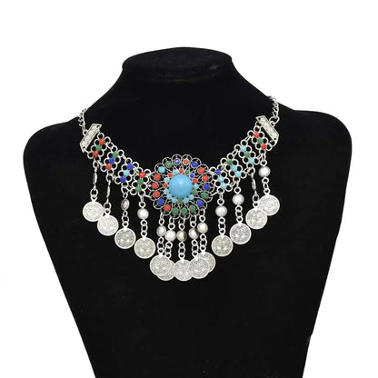 The Wanderer's Collar – Tibetan Boho Statement Necklace