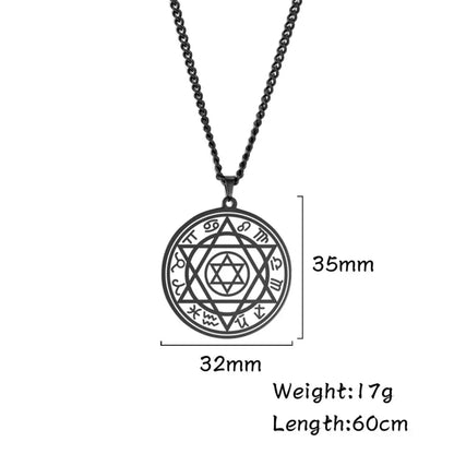 The Observatory Seal — Solomon Star & Zodiac Constellation Necklace