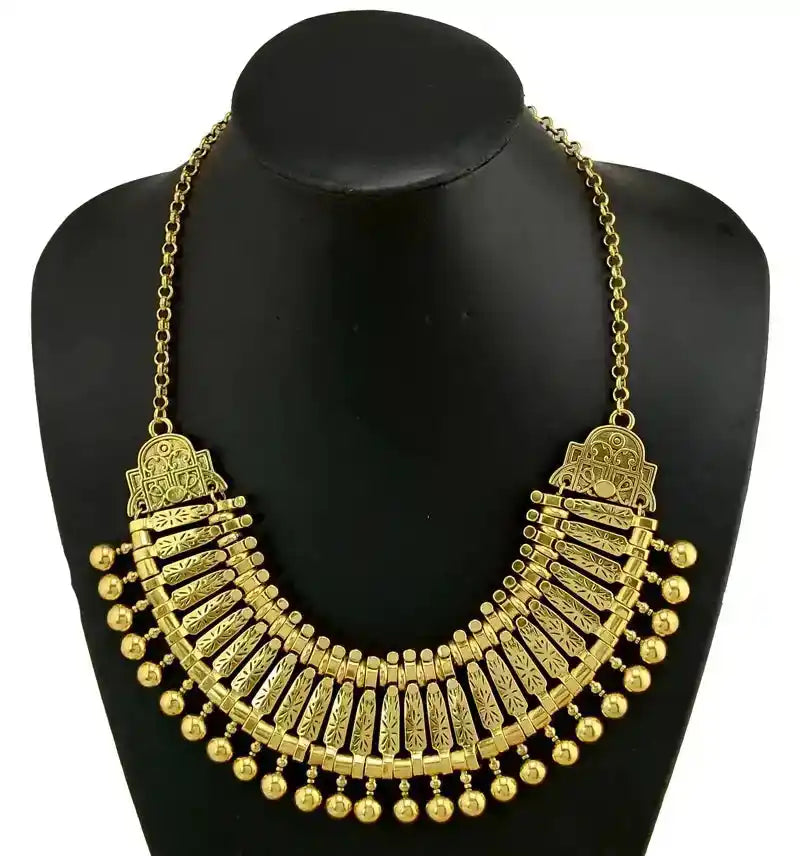 The Wanderer's Collar – Tibetan Boho Statement Necklace