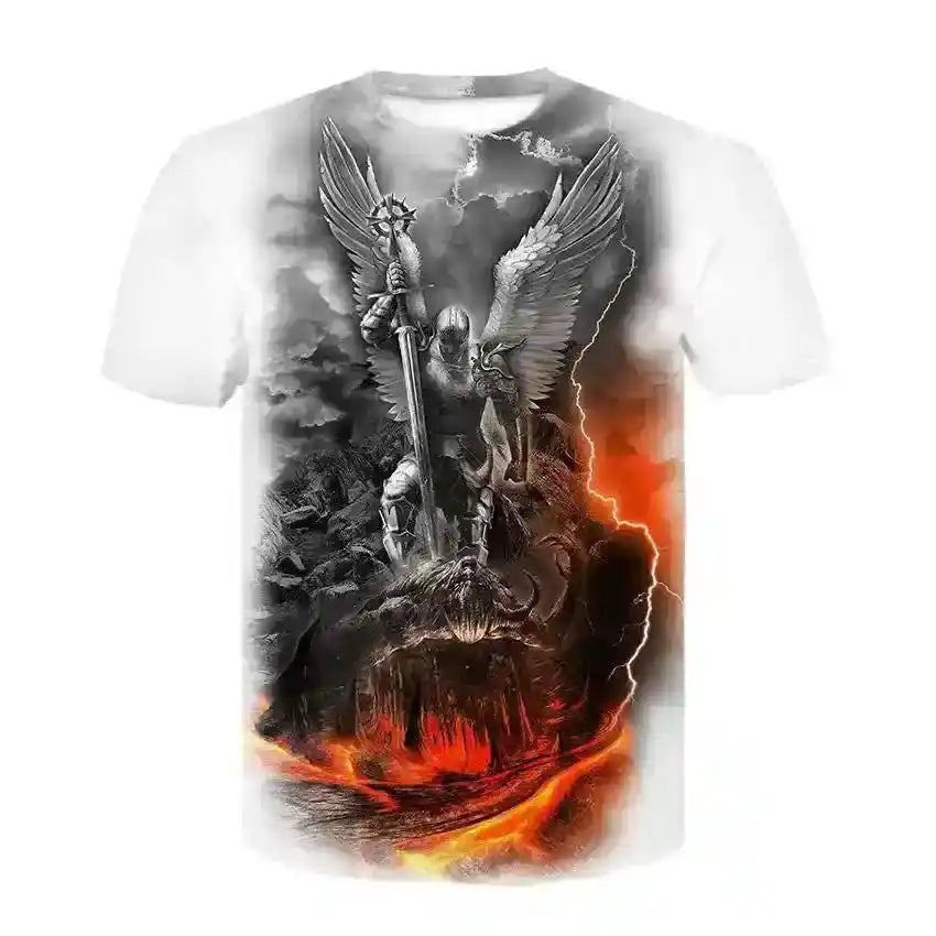 Luminous Angel – Fluorescent 3D Print Unisex Tee