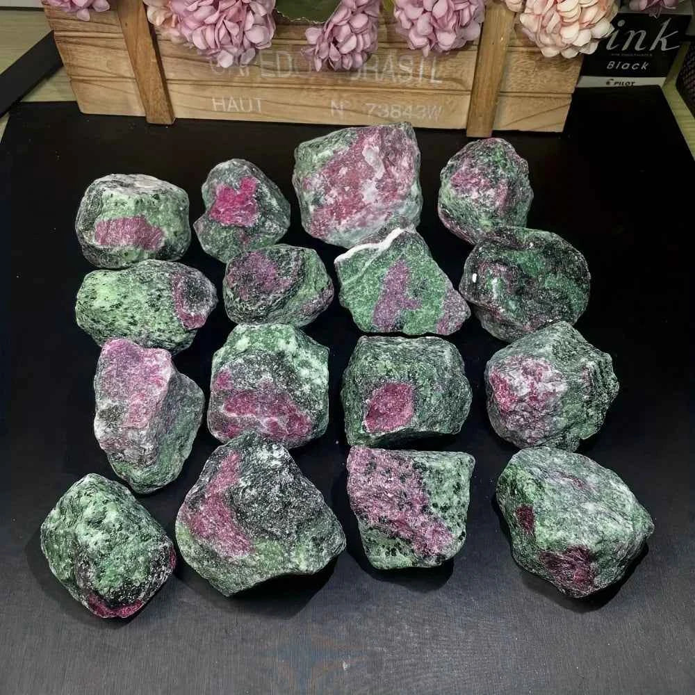 Natural Ruby Zoisite Red Green Treasure Raw Stones