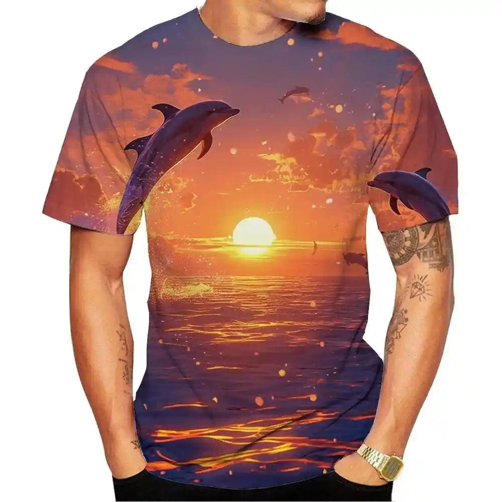 Whispers of the Deep – Dolphin Spirit 3D Tee