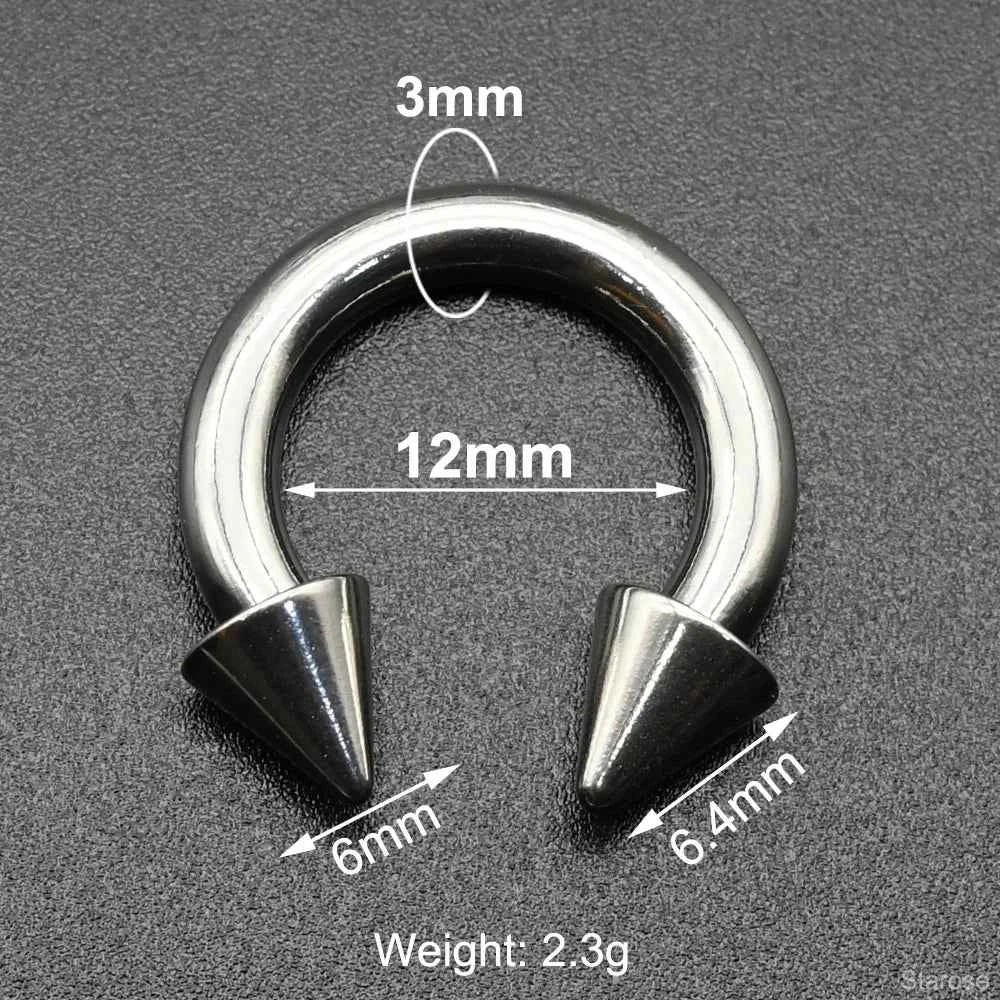 Cone Circular Barbell Piercing Septum Nose Ring Hoop Helix Earrings