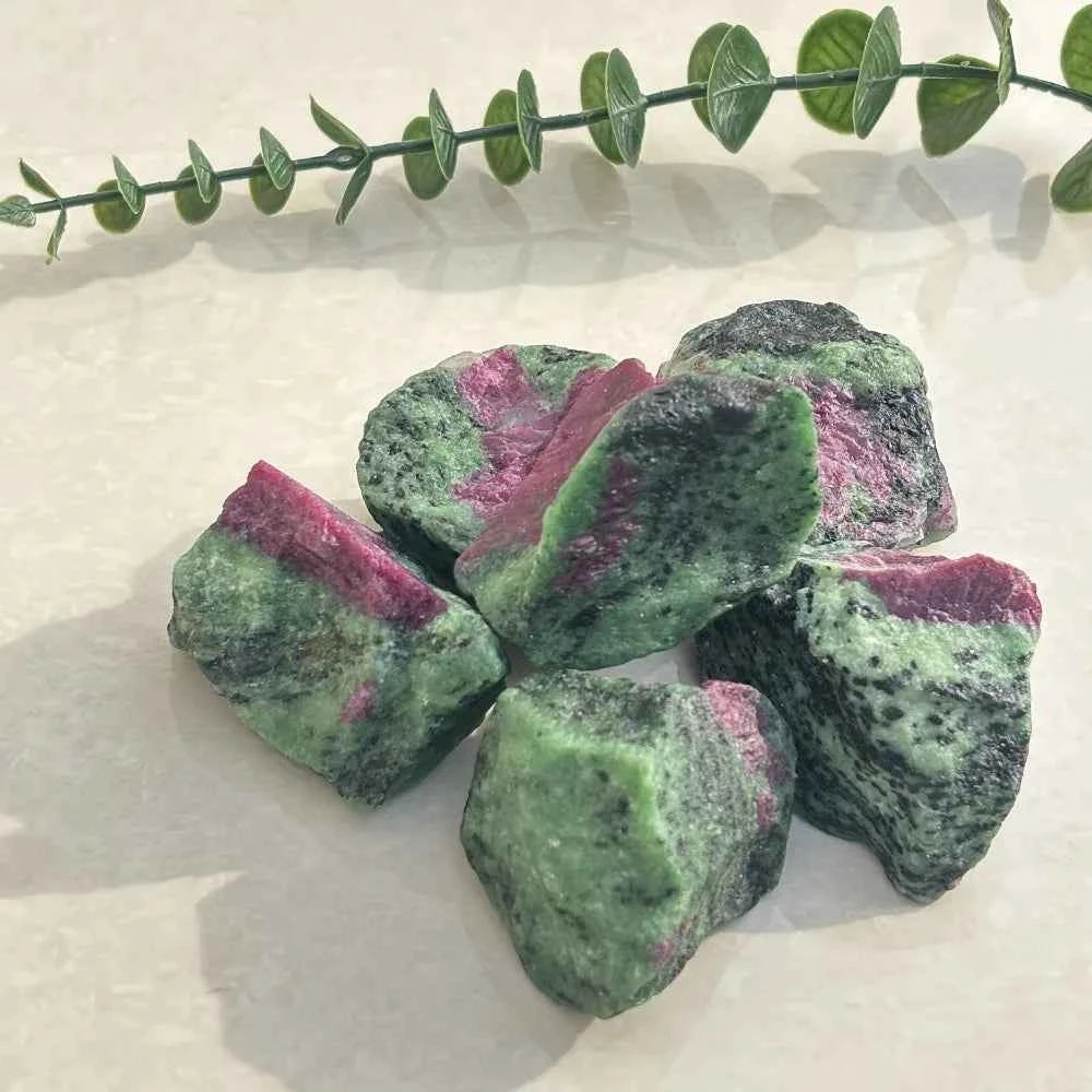 Natural Ruby Zoisite Red Green Treasure Raw Stones