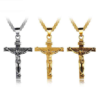 Jesus Cross Stainless Steel Necklace - Pedlar's Attic