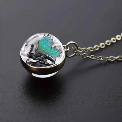 Dragon Glass Ball Pendant - Pedlar's Attic