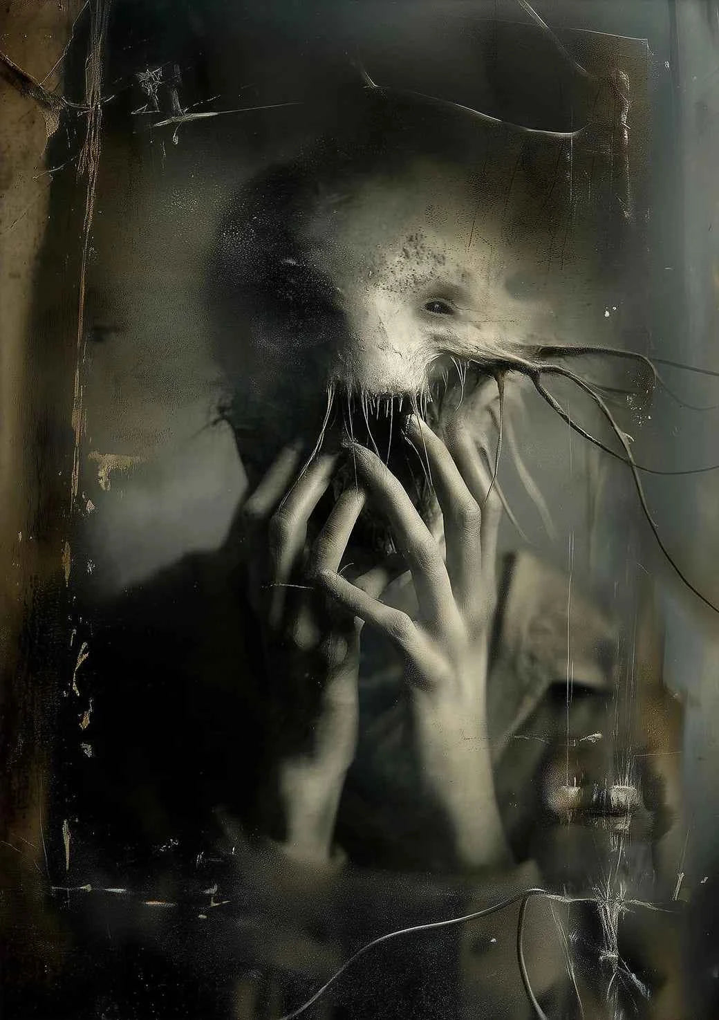 Victoria Style Skull Banquet Fallen Angels Dark Fantasy Art