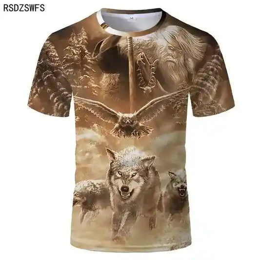 Luna's Wolf Pack 3D Graphic Tee