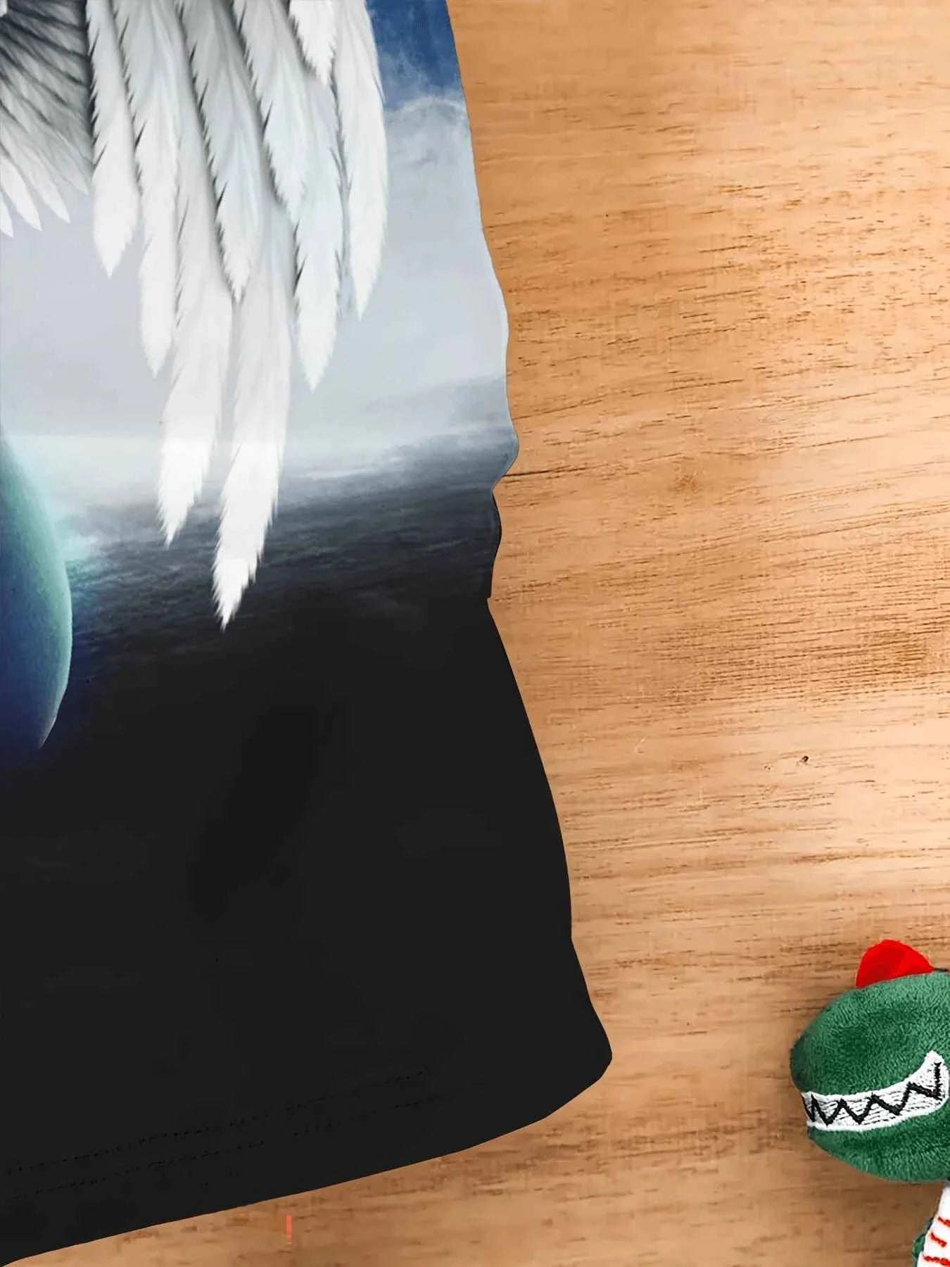 Men's Angel Graphic Print T-shirt