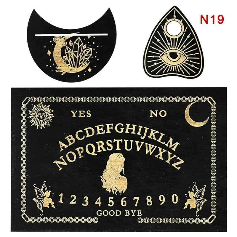 12inch Wooden Divination Pendulum Board Engraved Magic Board Ouija Board Metaphysical Message Witch's Pendulum Board Kit