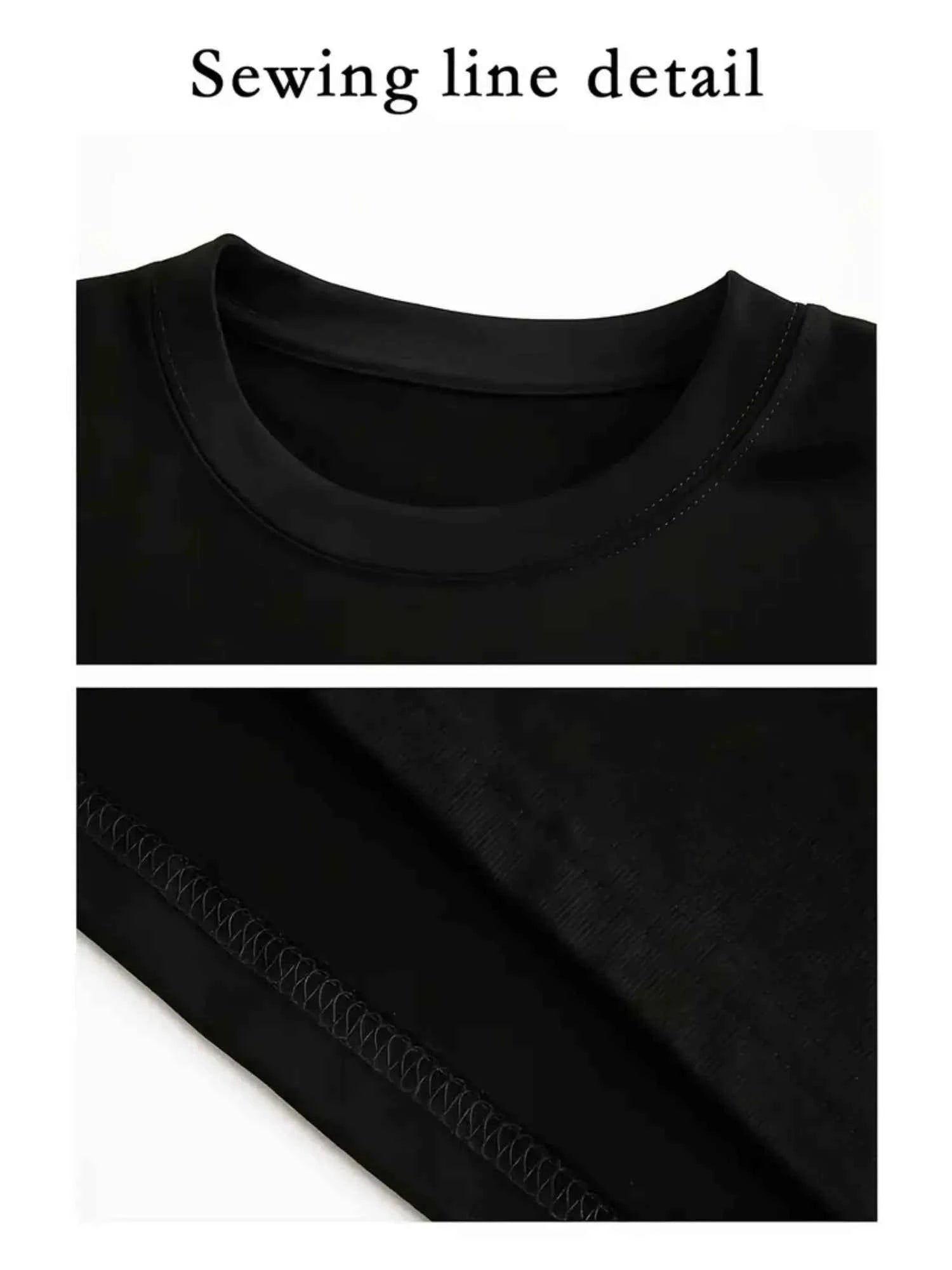 Men's and Women's Breathable, Soft, Slightly Stretchy Casual Short-Sleeve Top with Letter Pattern, Essential for Everyday Summer Wear, Suitable for All Seasons, I Love My Boyfriend T-Shirt Ilm9065459_Black Product Image