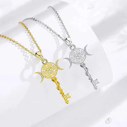 Hekate Wheel Pendant Necklace - Pedlar's Attic
