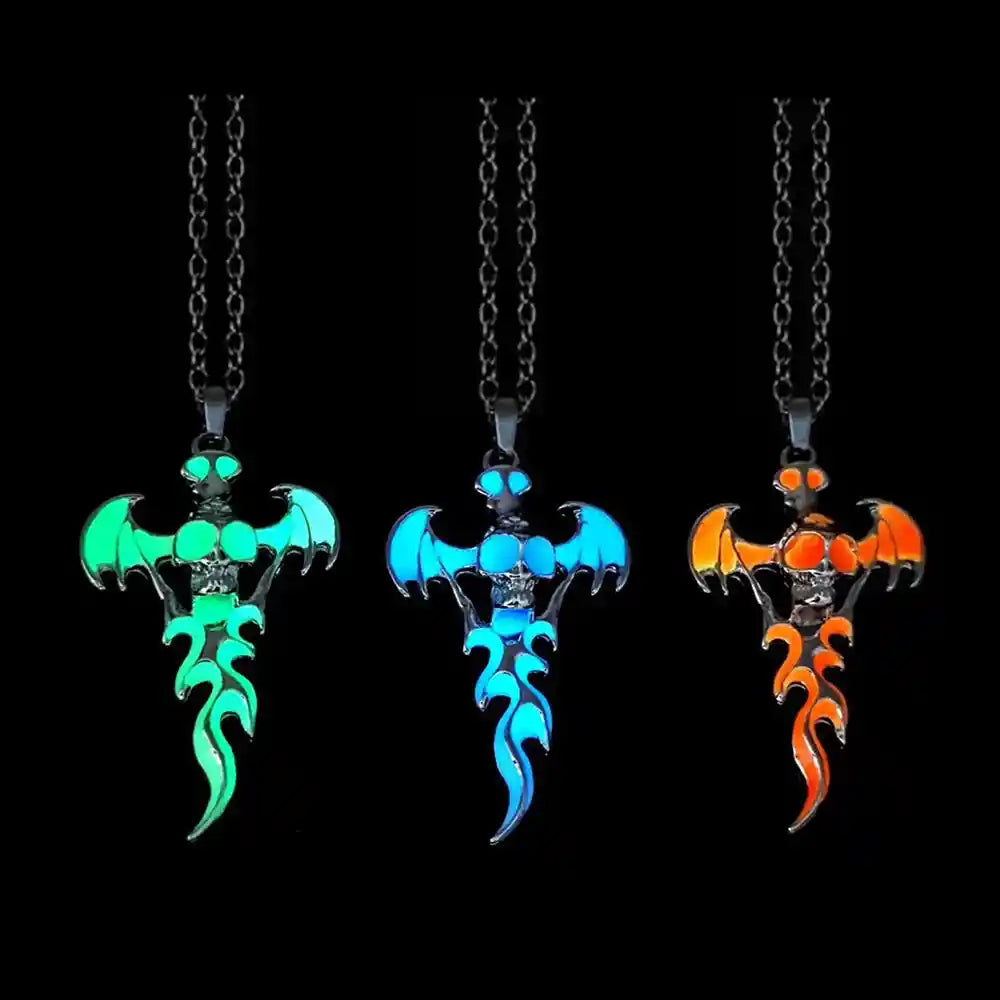 Luminous Alloy Dragon Pendant Glowing Necklace - Pedlar's Attic
