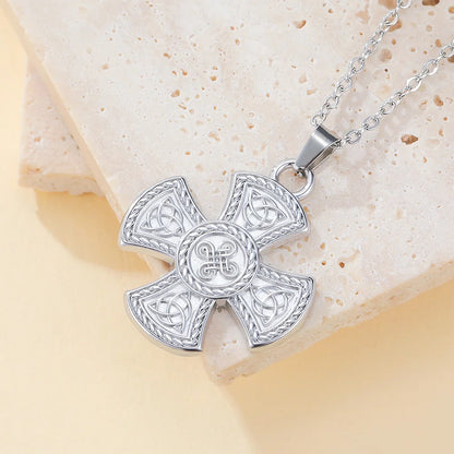 The Covenant Knot — Celtic Triquetra Cross Necklace