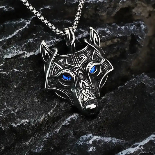 The Fenrir Pendant — Celtic Wolf Head Viking Amulet