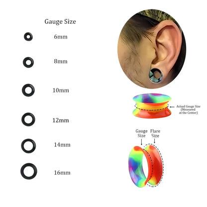 ColorPop Gradient Silicone Ear Plugs - 1/3 Pairs for Ultimate Comfort & Style - Pedlar's Attic