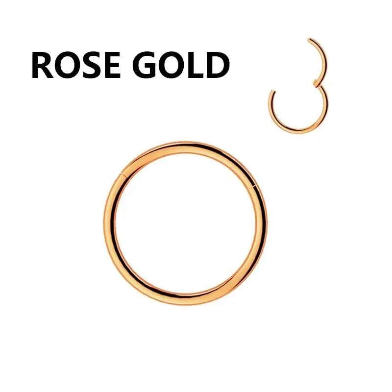 Stainless Steel Nose Hoop Clicker - Elegant Hinged Segment Ring for Septum, Lip, Helix, Daith & Cartilage Piercings - Pedlar's Attic