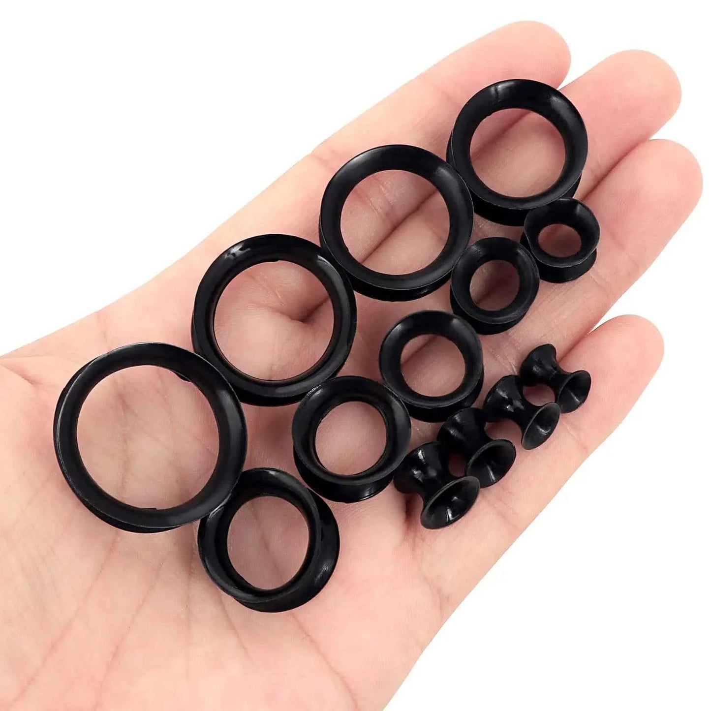 22pcs 8G-3/4 Ultra Thin Silicone Double Flared Flexible Tunnel - Pedlar's Attic