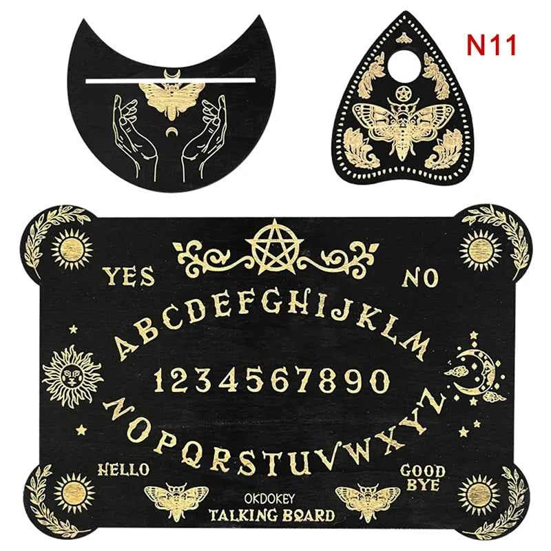 12inch Wooden Divination Pendulum Board Engraved Magic Board Ouija Board Metaphysical Message Witch's Pendulum Board Kit