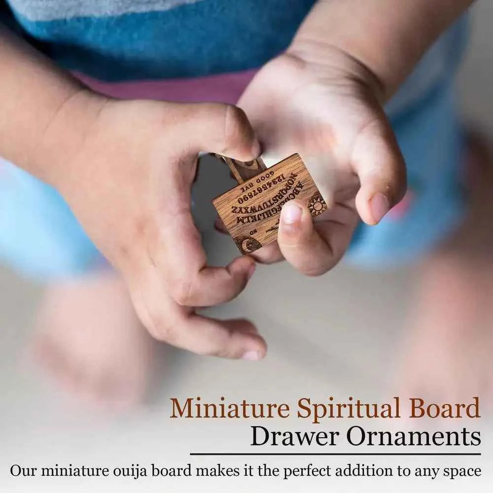 Mini Ouija Board With Drawer Handmade Retro Ouija Board Wooden Talking Spirit Board Emotional Love Drawer Divination Tools