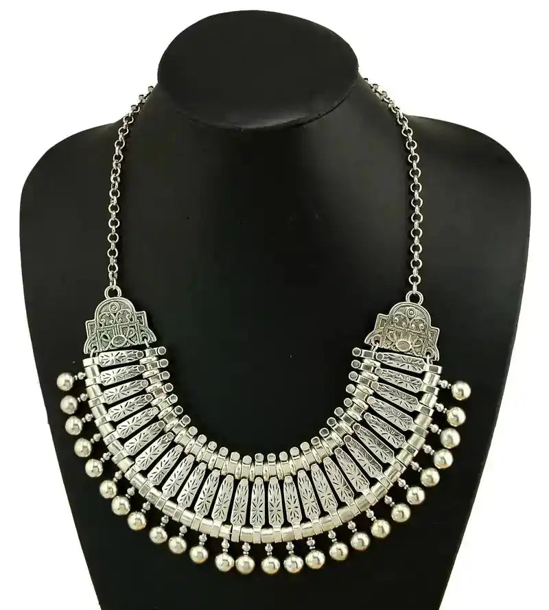 The Wanderer's Collar – Tibetan Boho Statement Necklace