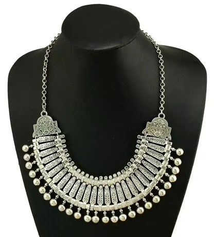 The Wanderer's Collar – Tibetan Boho Statement Necklace
