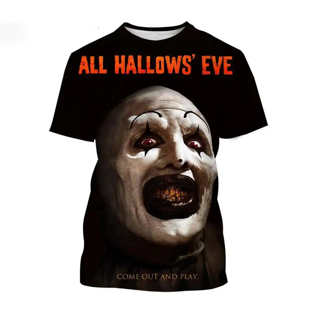 The Laughing Dark —Clown Horror  3D Print Tee