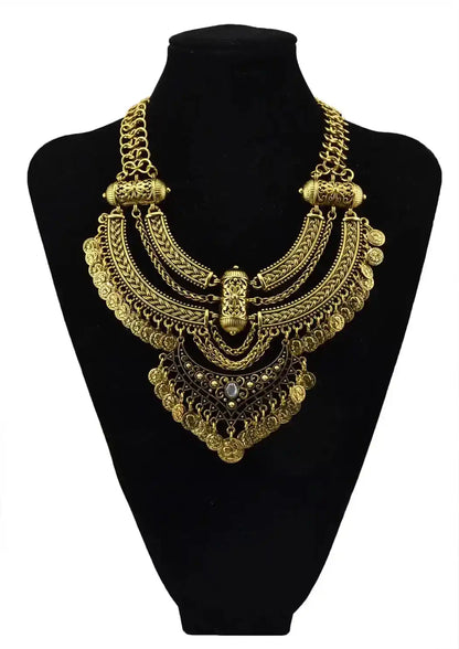 The Wanderer's Collar – Tibetan Boho Statement Necklace