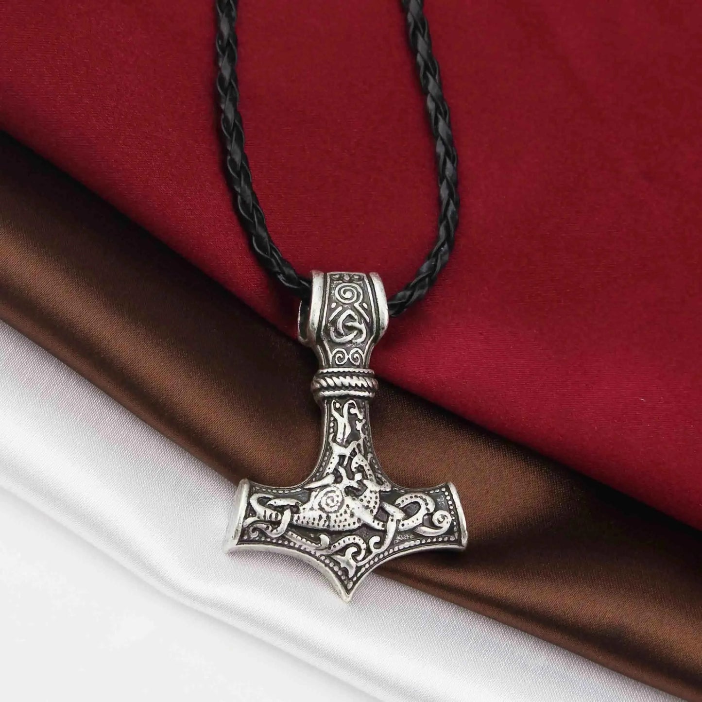 Norse Vikings Thor's Hammer Mjolnir Scandinavian Rune Amulet