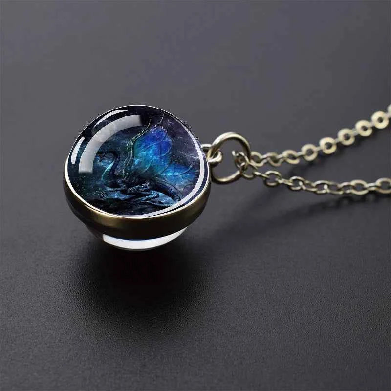 Dragon Glass Ball Pendant