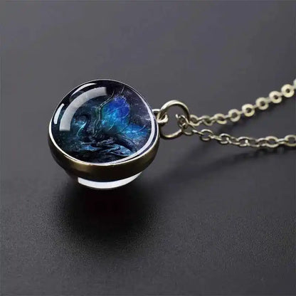 Dragon Glass Ball Pendant - Pedlar's Attic