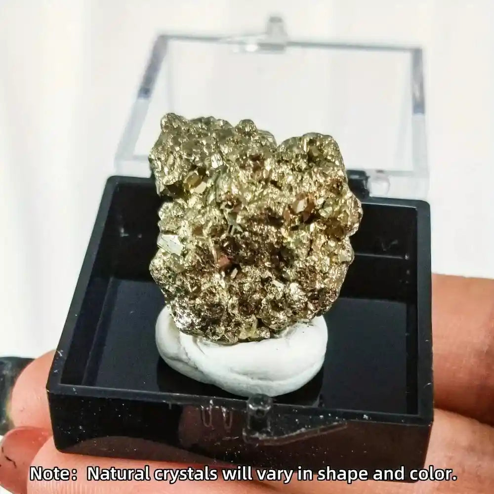 Natural Crystal Mineral Display Box with Sturdy Base Quartz - Pedlar's Attic